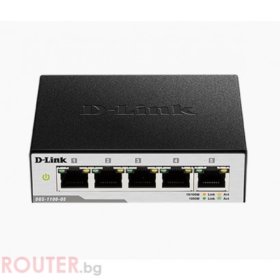 Мрежов суич D-LINK 5-Port Gigabit Smart Switch