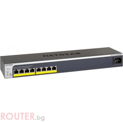 Мрежов суич NETGEAR GS408EPP 8 x 10/100/1000 Gigabit PLUS Switch, Easy mounting system, 8 x POE+ (manage via PC utility)(Up to 124W)