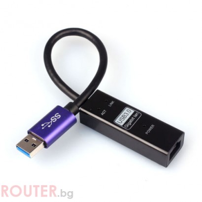 Външна Лан Карта USB 3.0 към RJ45 1000Mb 15см, No brand 