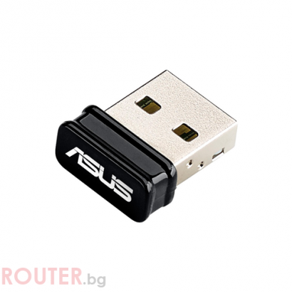 Безжичен USB Nano Адаптер ASUS USB-N10 Nano, 802.11n 150 Mbps, USB 2.0