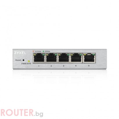 Мрежов суич ZYXEL GS1200-5 5 Port Gigabit web managed Switch