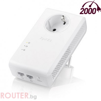 Мрежово устройство ZYXEL PLA5456 1800 Mbps Powerline 2-Port Gigabit Ethernet адаптер TWIN PACK