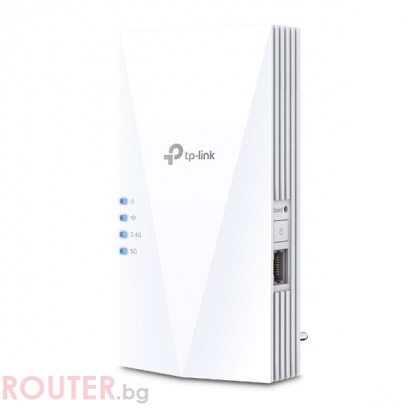 Безжичен разширител TP-LINK RE500X, 2.4 / 5 GHz, 1000 Mbps, Бял