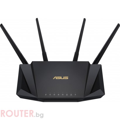 Безжичен рутер Asus RT-AX58U AX3000 Dual Band WiFi 6 (802.11ax), MU-MIMO, OFDMA, Ai Mesh, USB 3.1