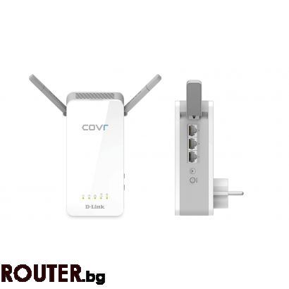 D-Link PowerLine Хибридна Mesh Wi-Fi система за целия дом, 2 бр. в пакет, COVR-P2502/E