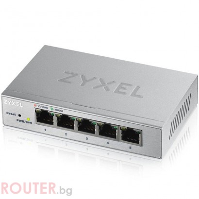 Суич ZyXEL GS-1200-5, 5 портов, Gigabit, webmanaged