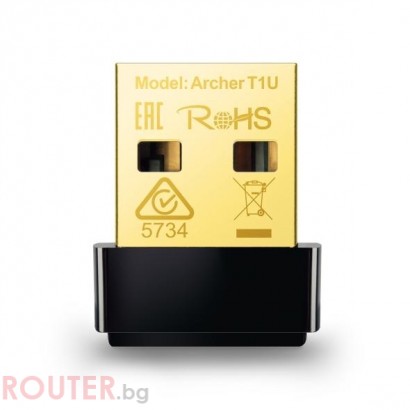 Нано адаптер TP LINK Archer T1U, AC450, 5GHz, 802.11ac