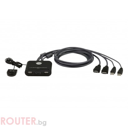 Превключвател KVM ATEN CS22HF, Дву портов USB HDMI