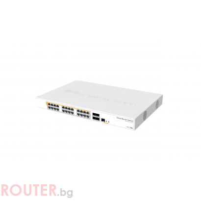 Суич Mikrotik CRS328-24P-4S-RM, 24xGigabit LAN, L2/L3, 4xSFP+ cages