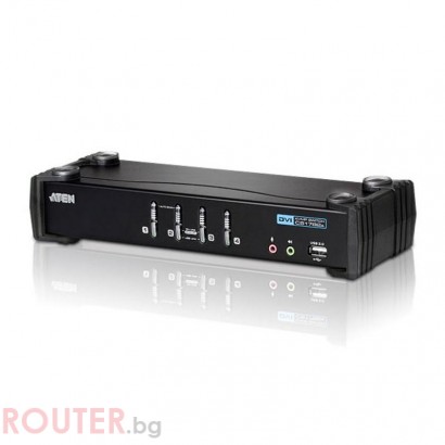 KVMP превключвател, ATEN CS1764A-AT, 4-портов, USB, DVI, Audio