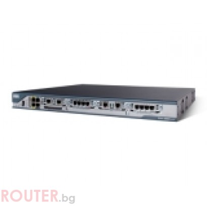 Cisco 2801 w/AC PWR,2FE,4slots(2HWIC),2PVDM,2AIM,IP BASE,64F/128D 