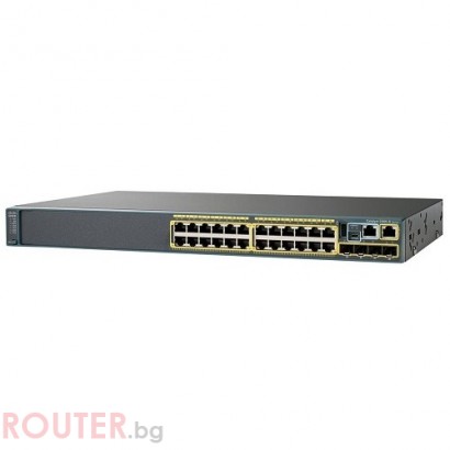 Cisco Catalyst 2960-X 24 GigE, 2 x 10G SFP+, LAN Base WS-C2960X-24TD-L