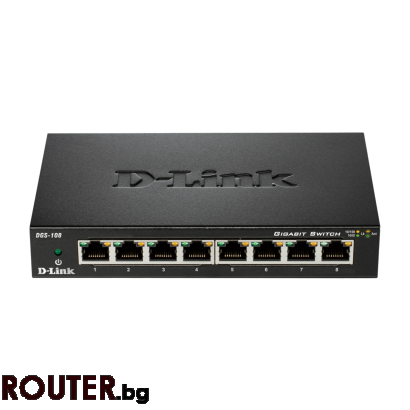 Мрежов суич D-LINK DGS-108/E 8-Port Gigabit