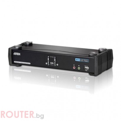 KVMP превключвател ATEN CS1782A 2-портов, USB, DVI Dual Link, CH7.1 Audio