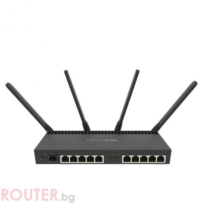 Рутер MikroTik RB4011iGS+5HacQ2HnD-IN, CPU 1.4GHz, 1GB, 10x10/100/1000, 1 SFP+port, USB, WiFi