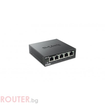 Суич D-Link DES-105/E, 5 портов 10/100, метален корпус