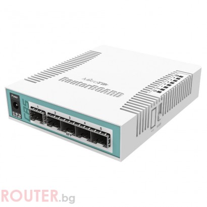Cloud Router суич Mikrotik CRS106-1C-5S, 1xGigabit LAN, 5xSFP cages