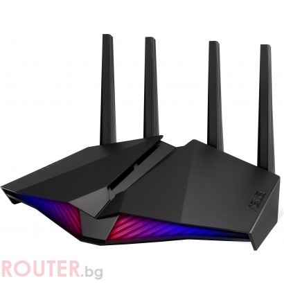 Безжичен рутер Asus RT-AX82U AX5400 Dual Band WiFi 6 (802.11ax) Gaming,PS5 Compatible, RGB, AI Mesh, Gigabit, USB 3.2