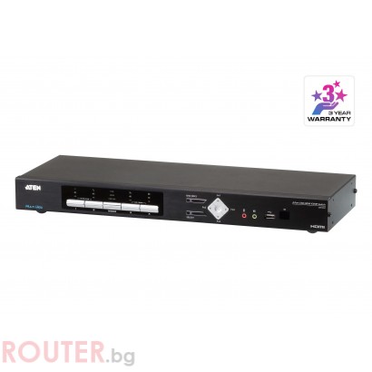 KVM превключвател ATEN CS1284-AT-G, 4 порта, USB, 4K, HDMI, Multi-View