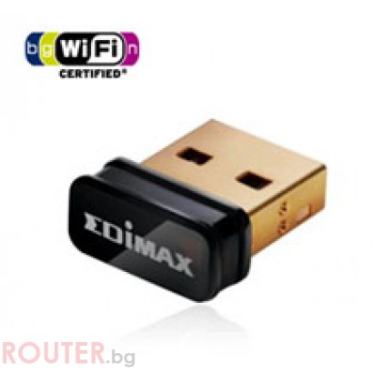 Безжична мрежова карта EDIMAX Eдимакс EW-7811Un 150Mbps 802.11n Nano USB адаптер