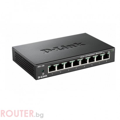 Суич D-Link DES-108/E, 8 портов 10/100