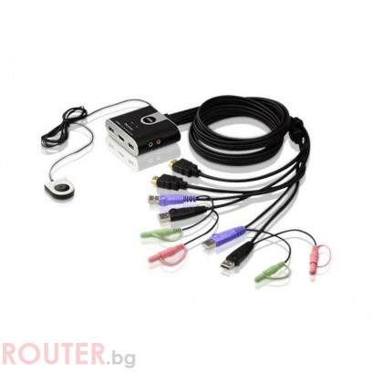 Превключвател KVM ATEN CS692, дву портов USB HDMI превключвател