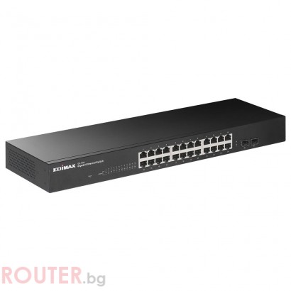 Суич EDIMAX GS-1026, 24x Gigabit  2х SFP