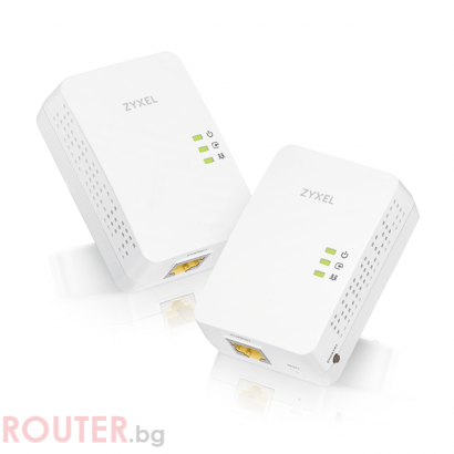 ZYXEL Powerline Gigabit Ethernet адаптер PLA5405, 1200 Mbps, 2 в пакет