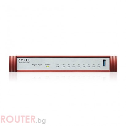 Защитна стена ZYXEL USG FLEX 100H 8x1Gbps, 1xUSB, без лиценз