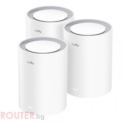 Безжична Mesh система Cudy AX1800, 3 - Pack, 2.4/5 GHz, 574 - 1201 Mbps