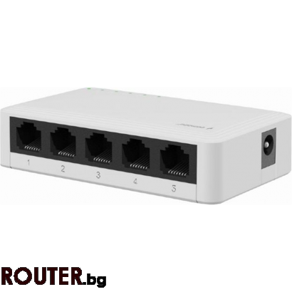 Суич Gembird NSW-G5-01 Switch 5 ports 10/100/1000 Mbps, White