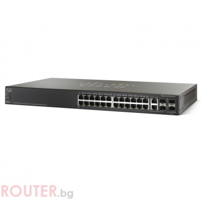 Мрежов суич CISCO SG500-28MPP 28-port Gigabit Max PoE+