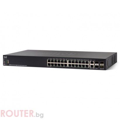 Мрежов суич CISCO SG550X-24 24-port Gigabit Stackable Switch