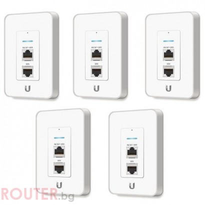 Мрежова точка за достъп UBIQUITI UAP-AC-IW комплект от 5