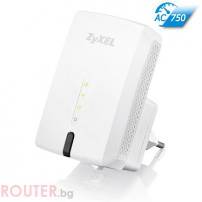 ZyXEL WRE6505, Wireless AC750 (802.11ac 750Mbps) Range Extender, Direcplug small size design, 1x 10/100Mbps LAN port, WPS button, WEP/WPA/WPA2