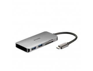 Мрежово устройство D-LINK 6-in-1 USB-C Hub with HDMI/Card Reader/Power Delivery
