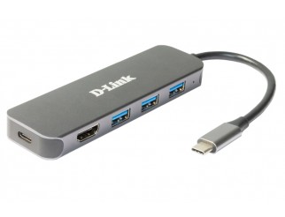 Мрежово устройство D-LINK 5-in-1 USB-C Hub with HDMI/Power Delivery