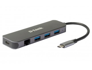 Мрежово устройство D-LINK 5-in-1 USB-C Hub with Gigabit Ethernet/Power Delivery