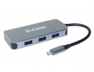 Мрежово устройство D-LINK 6-in-1 USB-C Hub with HDMI/Gigabit Ethernet/Power Delivery