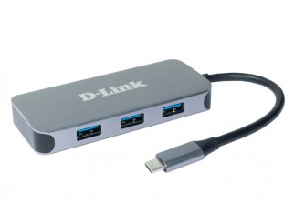 Мрежово устройство D-LINK 6-in-1 USB-C Hub with HDMI/Gigabit Ethernet/Power Delivery