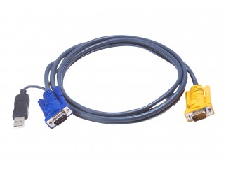 KVM кабел ATEN, PC HDB & USB към 3in1 SPHD(Keyboard/Mouse/Video), Вграден PS/2 към USB конвертор, 1.8 м