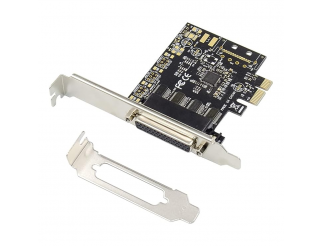 Контролер No brand, PCI-E x1, Serial port, Нископрофилен, 4 Порта 