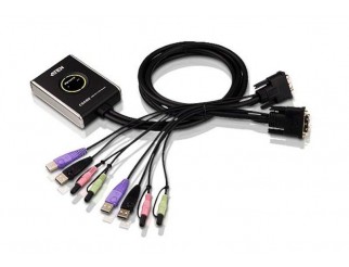 KVM суич ATEN CS682 - 4x USB A, 2x DVI, 4x 3.5mm jack