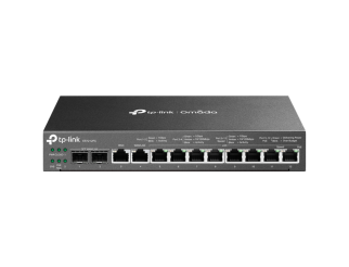 Рутер TP-Link ER7212PC Omada Gigabit VPN Router with PoE+ Ports and Controller Ability, 2× G SFP WAN/LAN Port, 1× G RJ45 WAN Port, 1× G RJ45 WAN/LAN Ports, 8× G PoE+ RJ45 LAN ports, 802.3at/af, 110 W PoE Power, 3-in-1 (Router, PoE+ Switch, Controller)