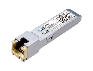 Трансивер TP-LINK 10GBASE-T RJ45 SFP+ ModuleSPEC: 10Gbps RJ45 Copper Transceiver, Plug and Play with SFP+ Slot, Support DDM (Temperature and Voltage), Up to 30 m Distance (Cat6a or above)
