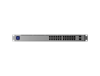 Мрежов суич Ubiquiti 24-port, Layer 3 Etherlighting™ switch,  8 х 2.5 GbE PoE++ ports, 16 х GbE RJ45...