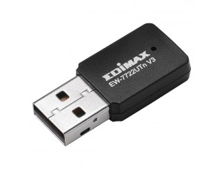 Безжичен мини адаптер EDIMAX EW-7722UTN V3, USB, Realtek, 2.4Ghz, 802.11n/g/b