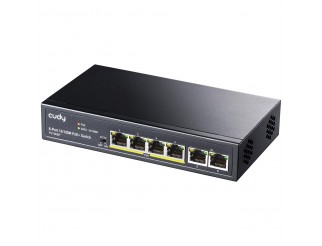 Суич Cudy FS1006P, 6 портов, 10/100, PoE+ Switch, 60W