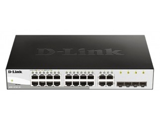 Суич D-Link DGS-1210-16/E, 16-портов 10/100/1000 Gigabit Smart Switch including 4 Combo 1000BaseT/SFP, управляем, за монтаж в шкаф