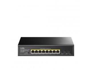 Суич Cudy GS1008PS2, L2, 8 x Gigabit Ethernet PoE ports, 2 x SFP, 128MB RAM